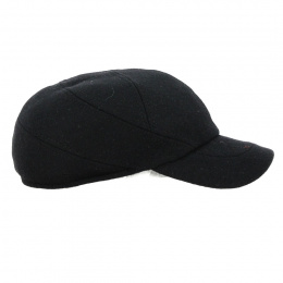 Casquette Baseball Cache-Oreilles Noir - Traclet