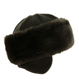Chamonix Fur Beanie made in France - Brown