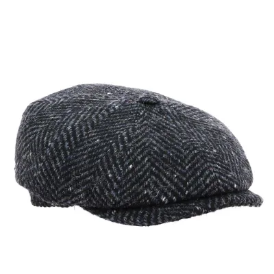 Casquette 8 côtes Anthracite Laine - Traclet