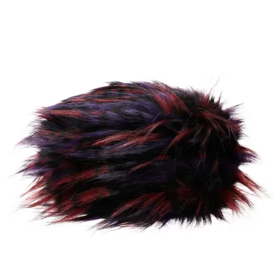 Courchevel Faux Fur Bordeaux Beanie - Traclet Reference: 17528 | Traclet Hat Shop