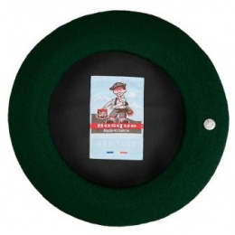 Children's Beret Petit Basque Botanical Green - Heritage by Laulhère