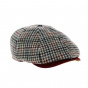 Houndstooth 8-panel cap - Marone