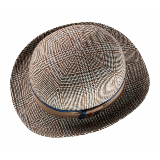 Chapeau melon Laine velours gris - Alfonso d'Este
