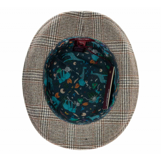 Chapeau melon Laine velours gris - Alfonso d'Este