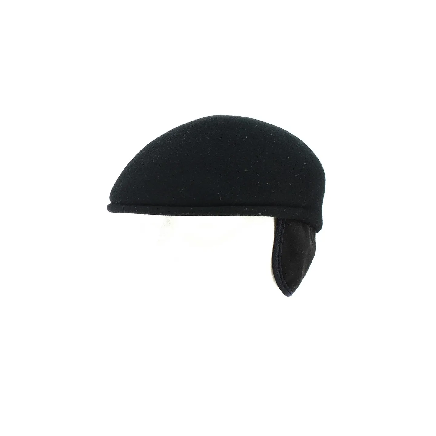 Casquette Bombée Cache-oreilles laine noir - Traclet