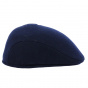 Cambered cap navy wool earflap - Traclet