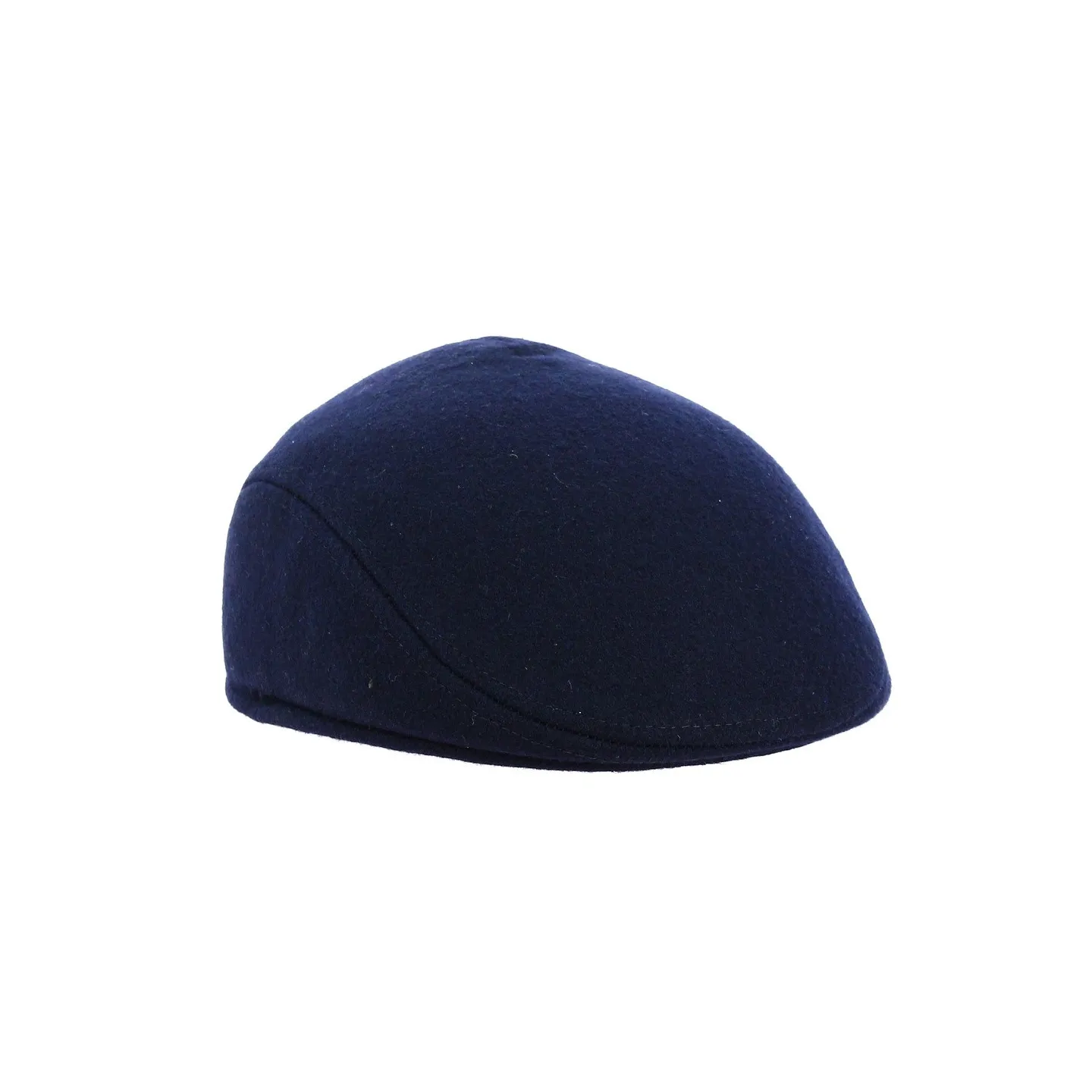 Navy wool rounded cap with ear flaps - Traclet