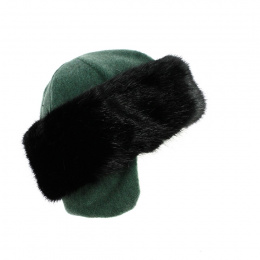 Chamonix Fur Beanie - Forest Green
