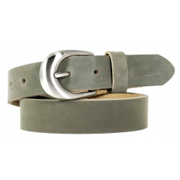 Women's Giorgia Khaki Leather Belt - Traclet