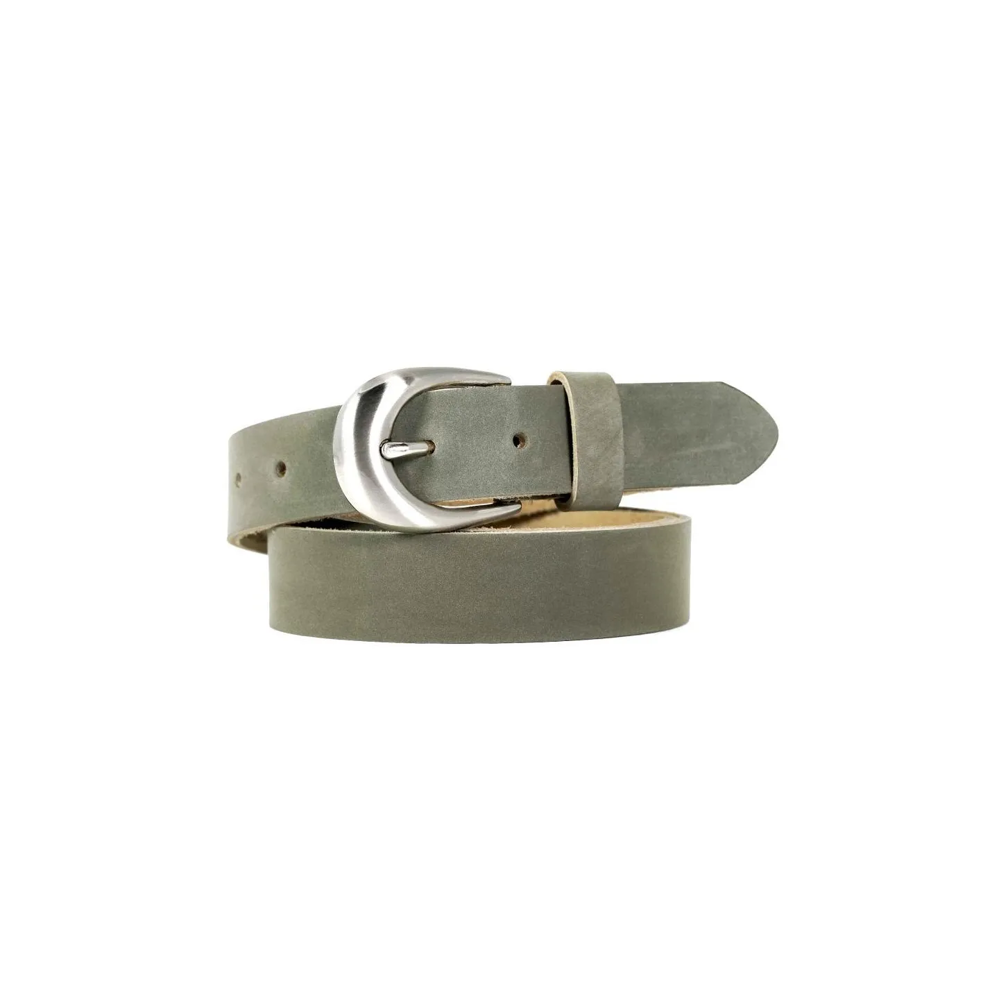 Women's Giorgia Khaki Leather Belt - Traclet  Reference: 18448 | Traclet Hat Shop