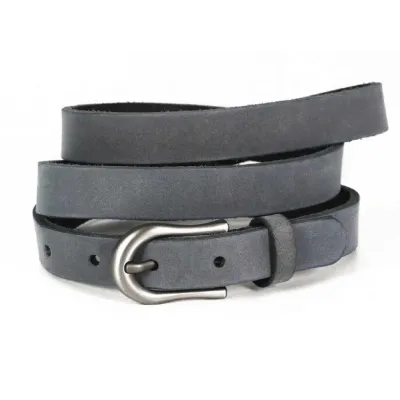 Women's Alice Grey Leather Belt - Traclet Reference: 18450 | Chapellerie Traclet