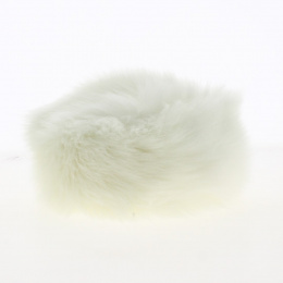 Courchevel White Faux Fur Beanie - Traclet