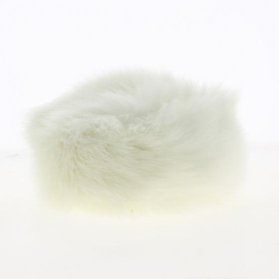 Courchevel White Faux Fur Beanie - Traclet