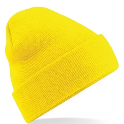 Yellow Acrylic Long Beanie - Beechfield Reference: 12370 | Traclet Hat Shop