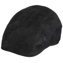 Casquette Plate Manatee Cuir Noire - Traclet   - Chapellerie Traclet Reference : 19396| Chapellerie Traclet