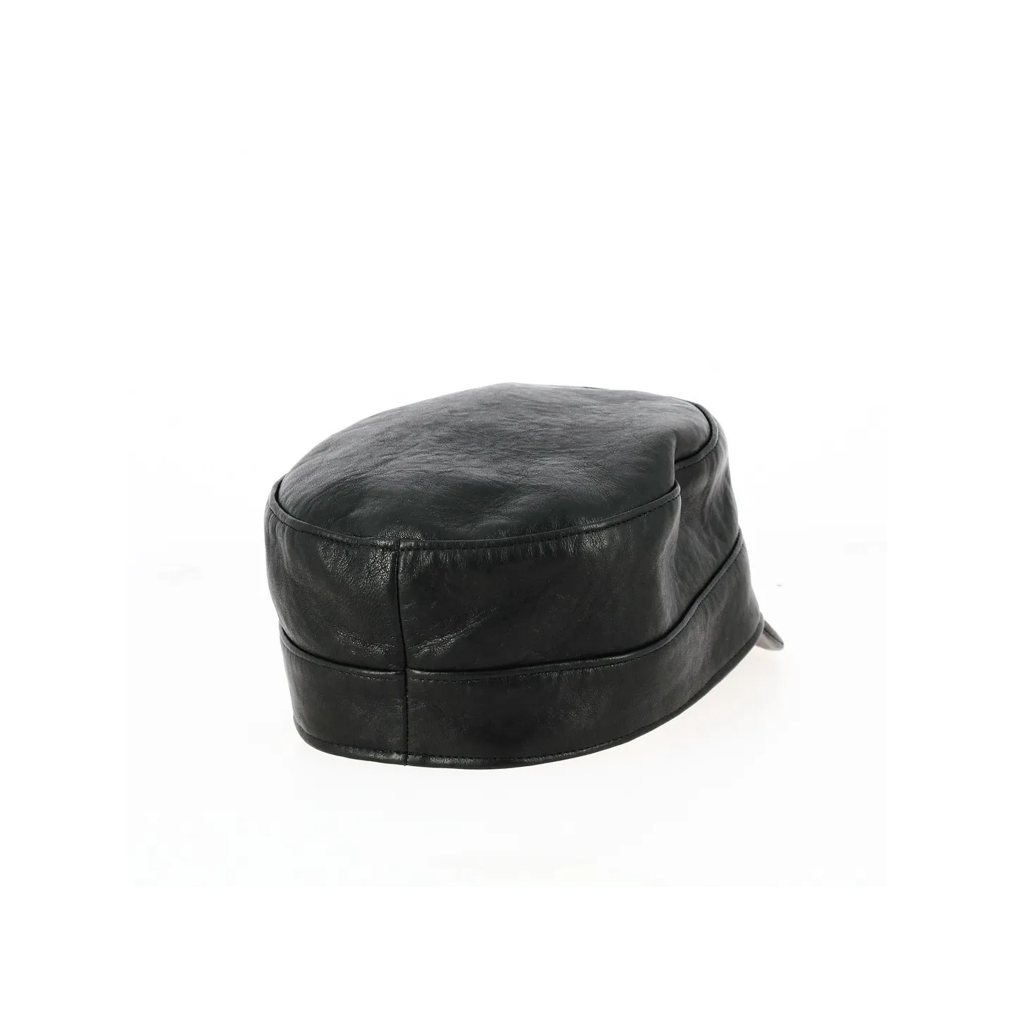 Casquette Cubaine Cuir Noire Booster- Traclet Reference : 3659 | Chapellerie Traclet