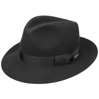 Stetson - Penn Black Fur Felt Bogart Hat - 169 euros Reference: 2266 | Traclet Millinery