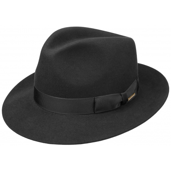 Stetson - Penn Black Fur Felt Bogart Hat