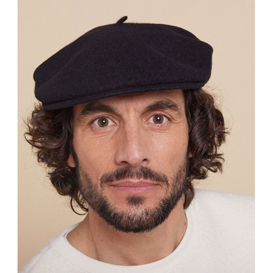 St Jean Black Beret Cap - Heritage by Laulhère