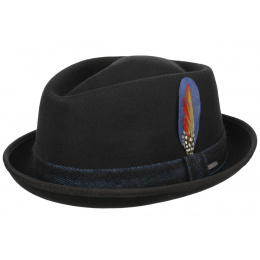 Diamond Porkpie Black Hat - Stetson