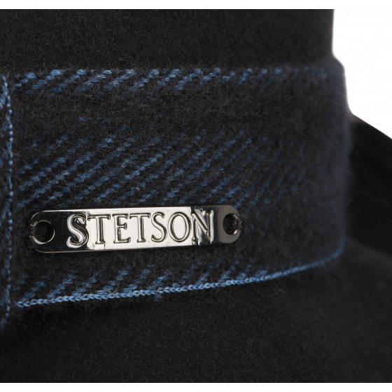 Diamond Porkpie Black Hat - Stetson
