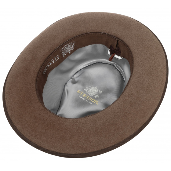 Collins Brown Fur Felt Fedora Hat - Stetson