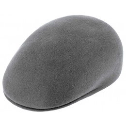 Grey Domed Ascot Cap in wool - Traclet