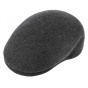 Gray Heather Wool Domed Ascot Cap - Traclet