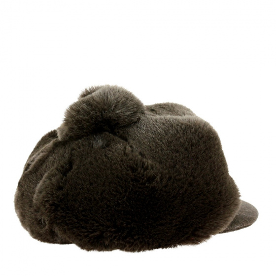 casquette fourrure gavroche marron