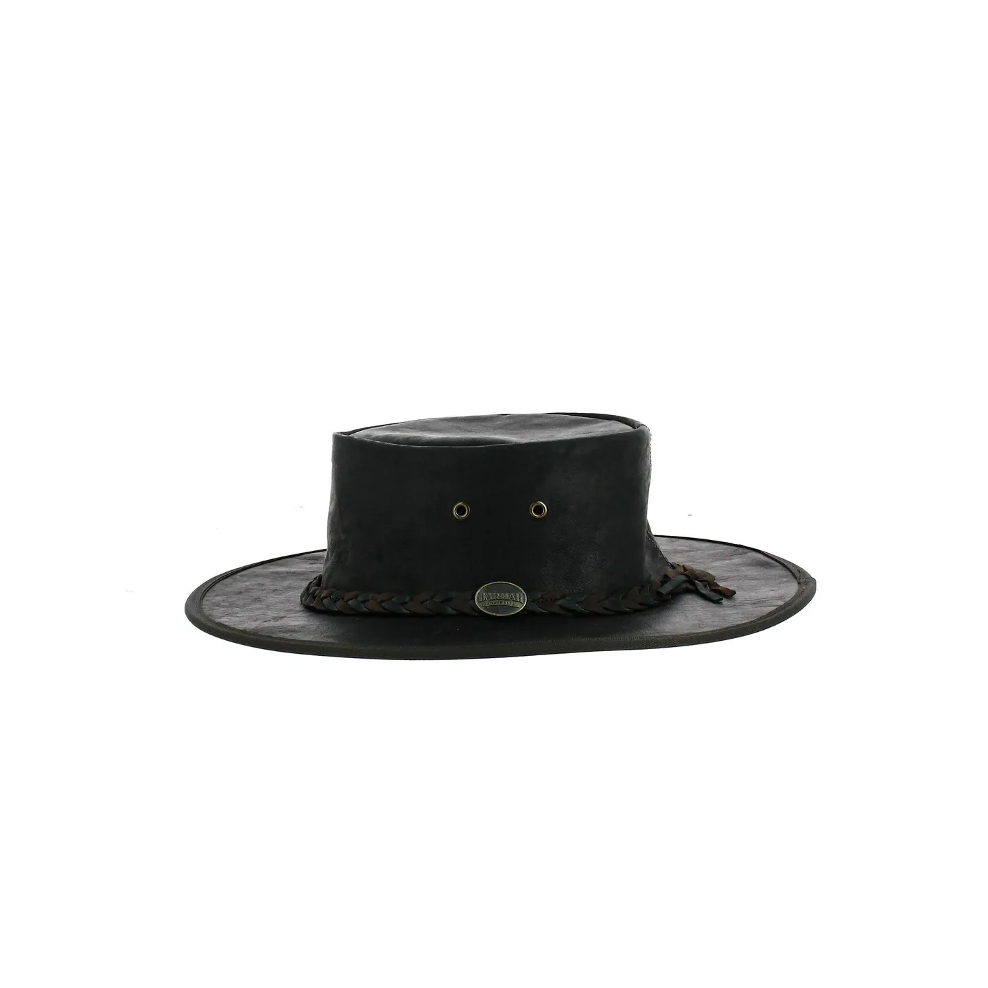 Black Squashy Kangaroo Leather Hat - Barmah Reference: 3547 | Traclet Hat Shop