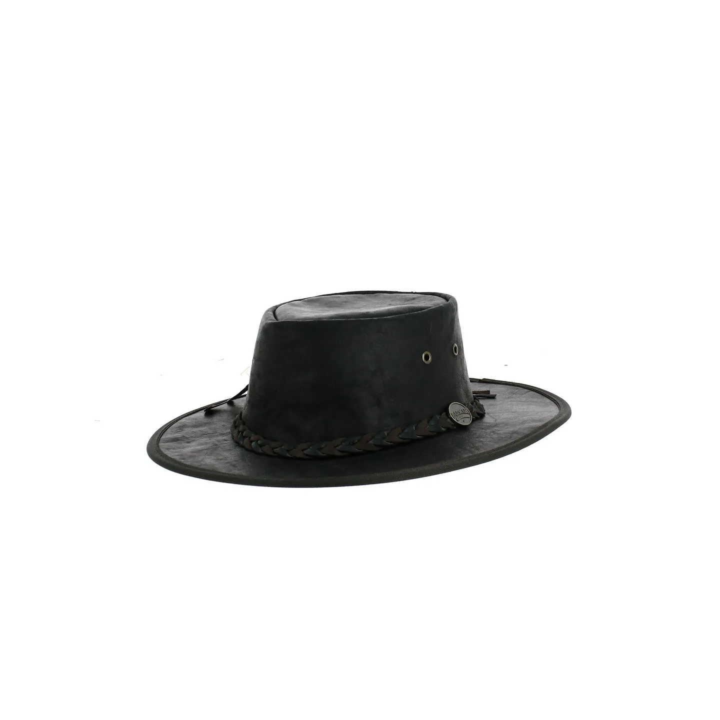 Black Squashy Kangaroo Leather Hat - Barmah Reference: 3547 | Traclet Hat Shop