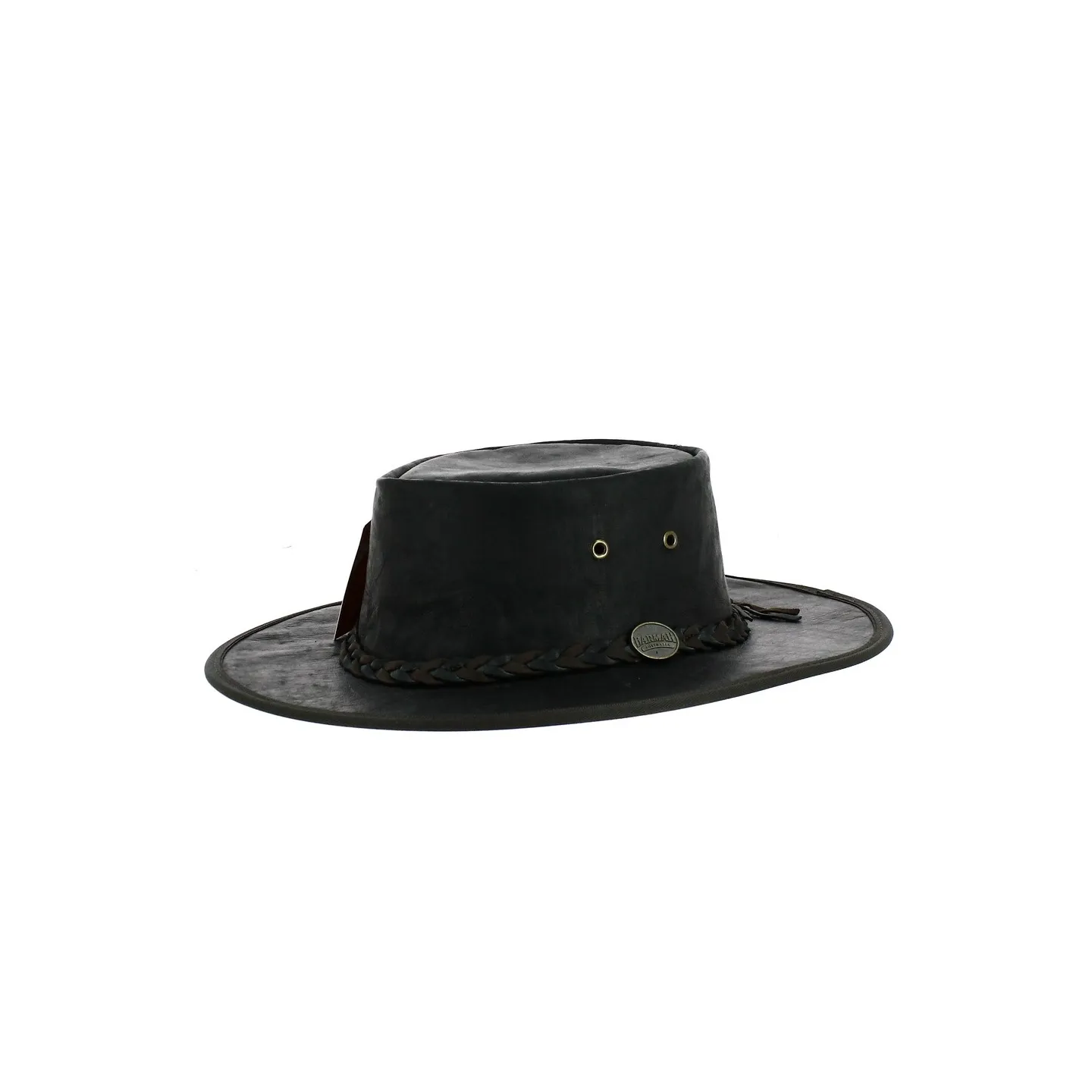 Black Squashy Kangaroo Leather Hat - Barmah Reference: 3547 | Traclet Hat Shop