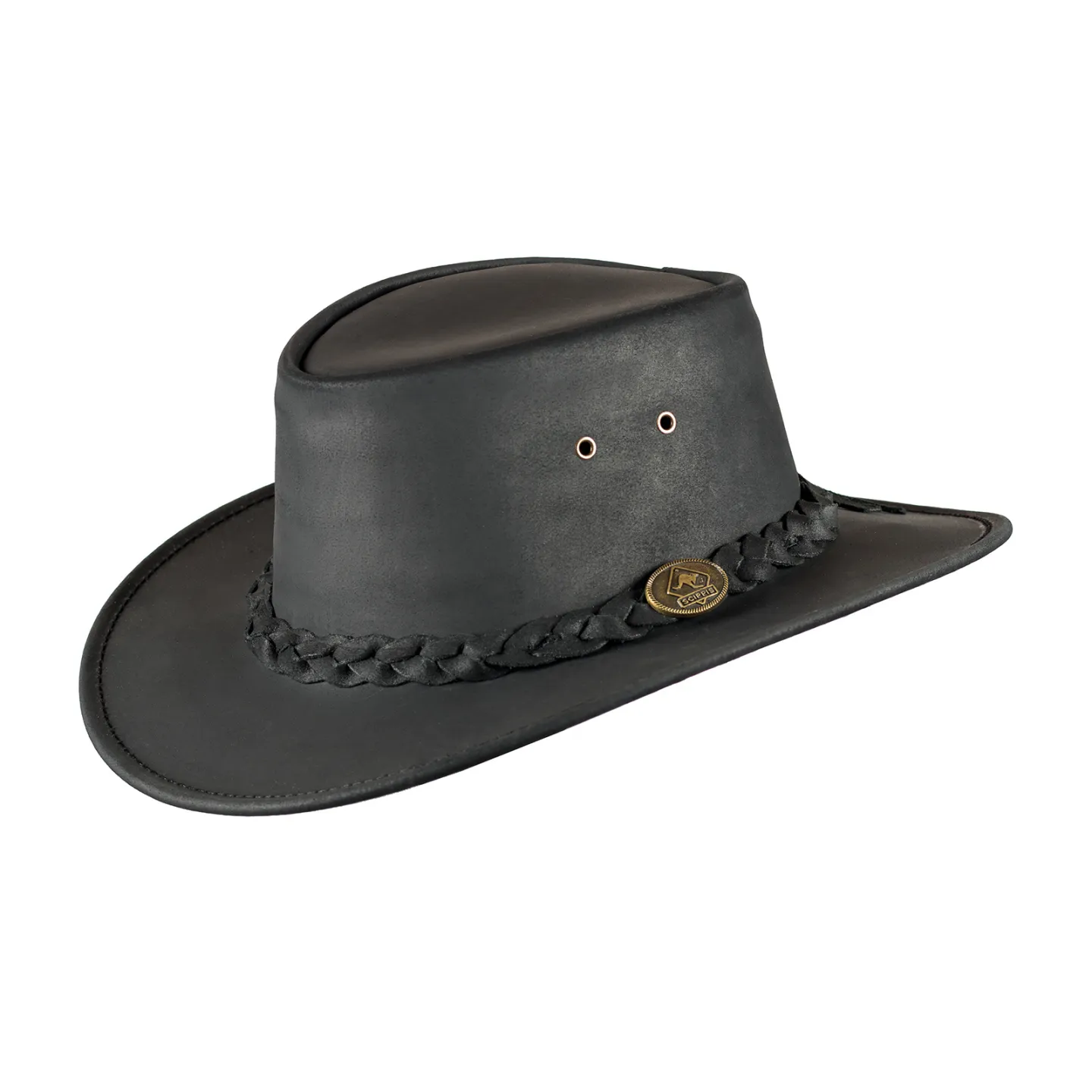 Chapeau Bushman Cuir Scippis noir