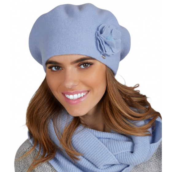 Women's Gray Wool Alice Beret - Traclet