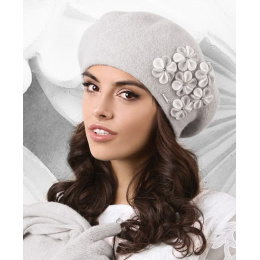 Women's Gray Wool Alice Beret - Traclet