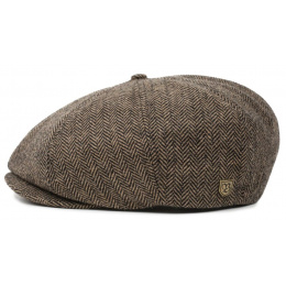 Brown Herringbone Chevron Brood Cap - Brixton
