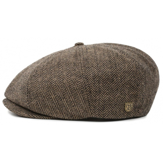 Brown Herringbone Chevron Brood Cap - Brixton