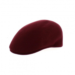 Burgundy Domed Ascot Wool Cap - Traclet