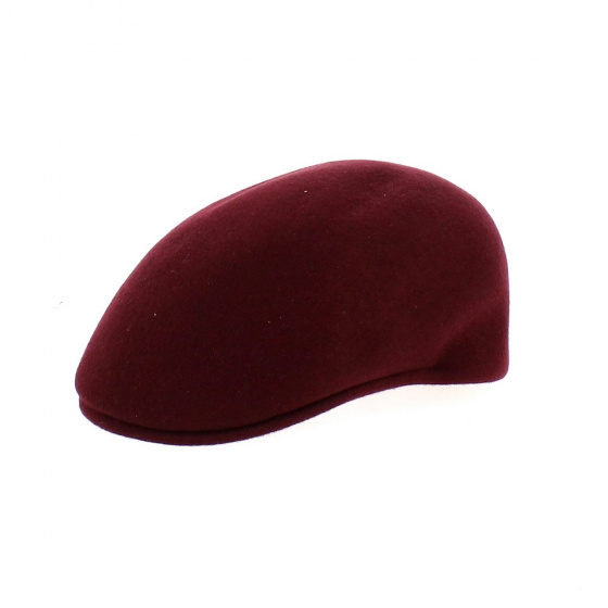 Burgundy Domed Ascot Wool Cap - Traclet