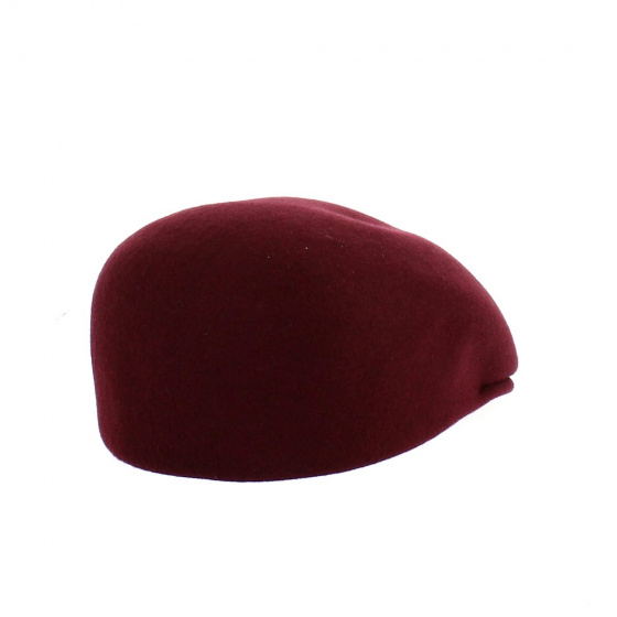 Casquette Bombée Ascot bordeaux en laine - Traclet