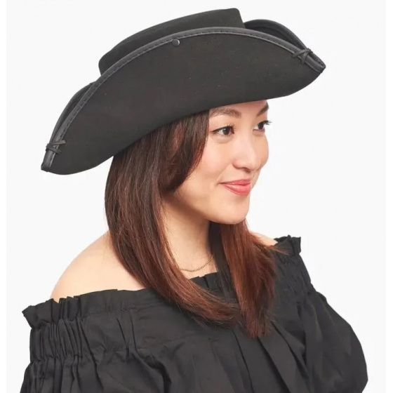 Leather Tricorne Hat - Captain Morgan