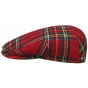 Red Wool Flat Cap -Traclet