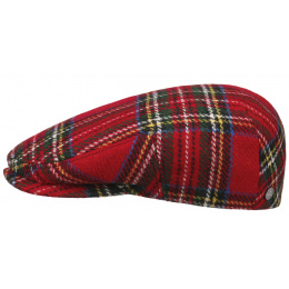 Red Wool Flat Cap -Traclet