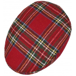Red Wool Flat Cap -Traclet