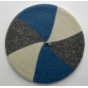 Blue Gray & Ecru Trio Beret - Le Béret Français