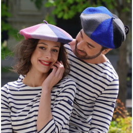 Blue Gray & Black Trio Beret - Le Béret Français