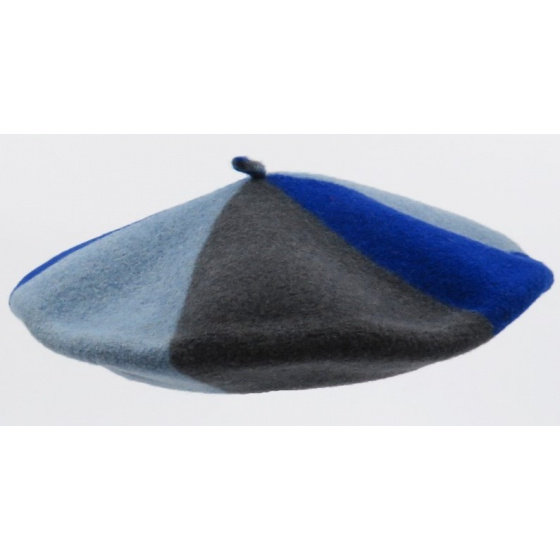 Blue Gray & Black Trio Beret - Le Béret Français