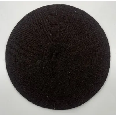 Classic Organic Cotton Brown Beret - Le Béret Français Reference: 19437| Chapellerie Traclet