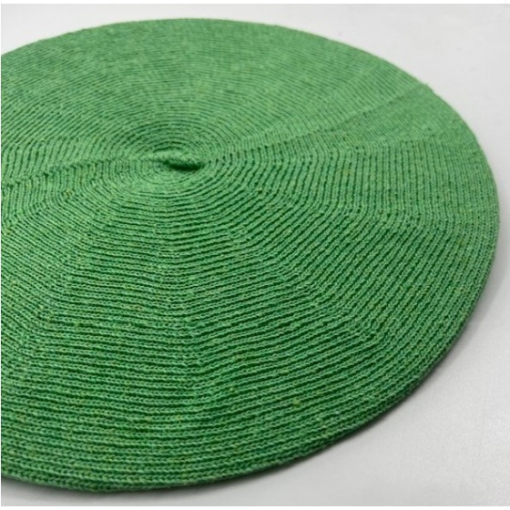Béret Classique Coton Bio Vert Anis - Le Béret Français