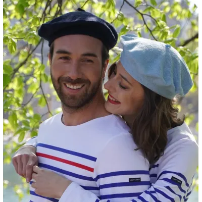 Classic Organic Cotton Beret in Navy - Le Béret Français Reference: 19439| Chapellerie Traclet